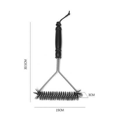 Brosse de nettoyage en acier inoxydable pour barbecue avec long manche