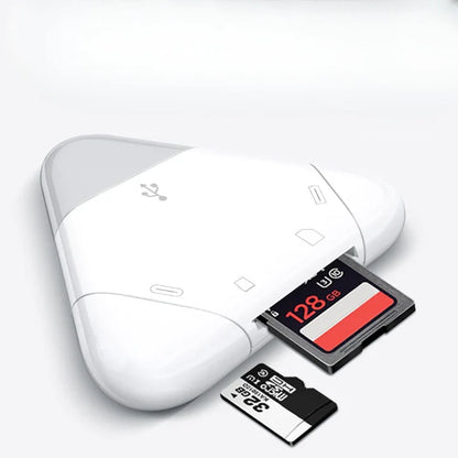 Clé USB Triangulaire Multi-Ports avec Lecteur de Carte SD 4 en 1