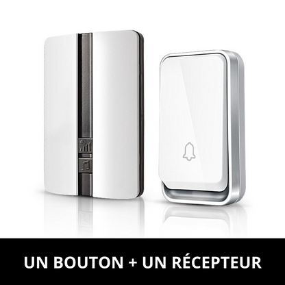 Sonnette sans-fil Auto-alimentée avec signal visuel et 51 mélodies