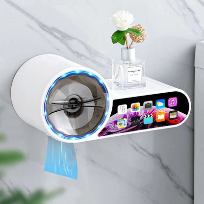 Distributeur de Papier Toilette Design avec Tablette Pratique pour Téléphone