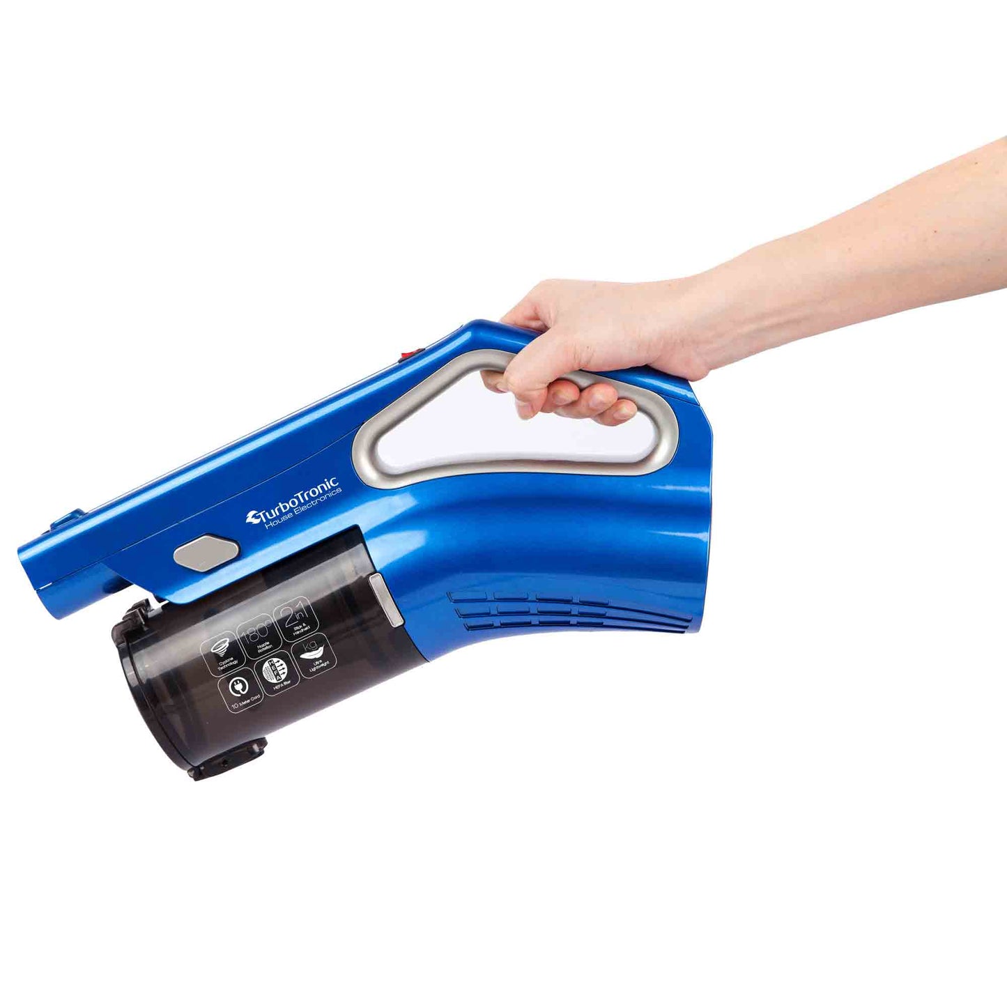 Aspirateur Cyclonique 400W avec Brosse Universelle - Manœuvre Facile et Design Élegant