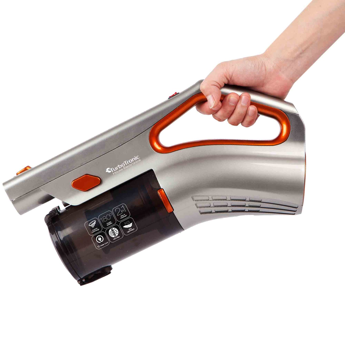 Aspirateur Cyclonique 400W avec Brosse Universelle - Manœuvre Facile et Design Élegant