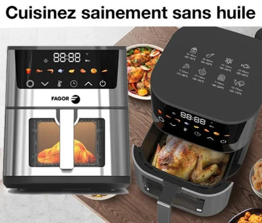Friteuse à air Fagor 1400W 5L - Cuisine saine et rapide