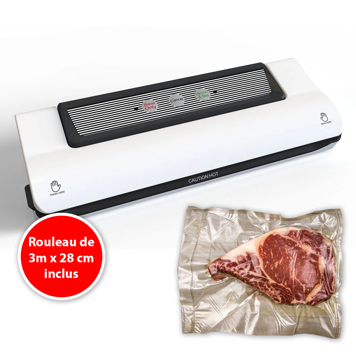 Appareil d'emballage sous vide automatique avec indicateur LED