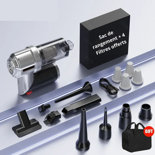 Aspirateur Pliable Ultra-Puissant pour Voiture - Nettoyage Facile en Déplacement