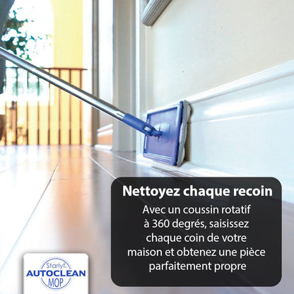 Starlyf Auto Clean Mop - Balai Autonettoyant 2 en 1 avec Tête Rotative 360°