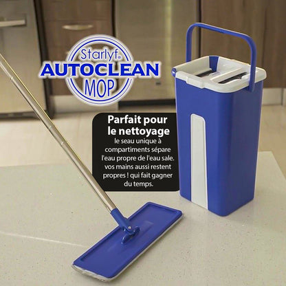 Starlyf Auto Clean Mop - Balai Autonettoyant 2 en 1 avec Tête Rotative 360°