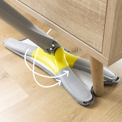 Balai serpillère microfibre auto-essorant avec tête rotative 360°