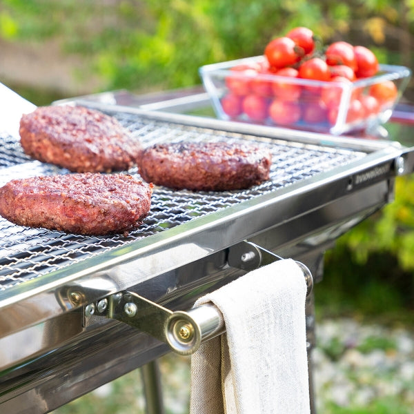 Barbecue pliable en acier inoxydable au charbon de bois - idéal pour vos aventures en plein air
