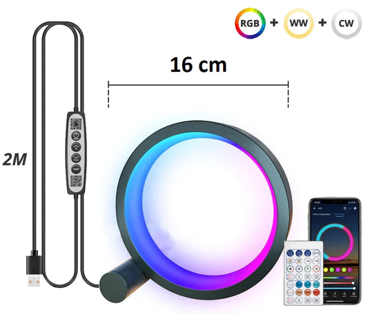 Lampe Circulaire LED Bluetooth : Modernité et Ambiance à Portée de Main