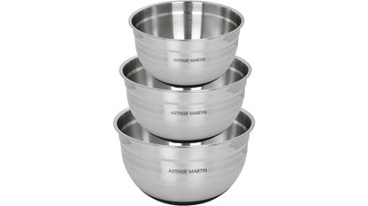 Ensemble de 3 bols de saladiers Arthur Martin avec couvercles élégants