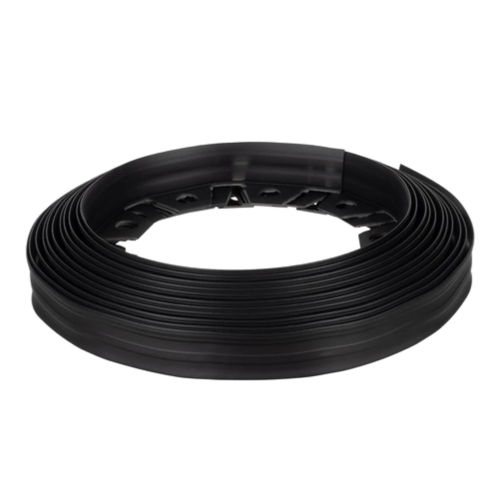 Bordure de jardin noire 10 m avec 20 piquets - Élégance et simplicité