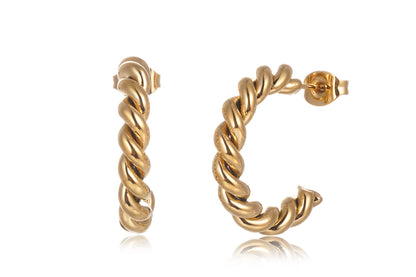 Bougie Parfumée Campanule Bleuté avec Boucles d'Oreilles Or Incluses