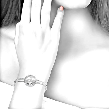 Bracelet Arbre de Vie en Acier Inoxydable avec Cristaux Swarovski