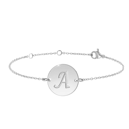 Bracelet Personnalisé en Acier Inoxydable avec Lettre Initiale
