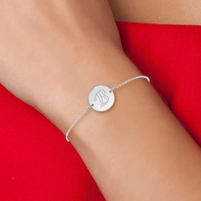 Bracelet Personnalisé en Acier Inoxydable avec Lettre Initiale