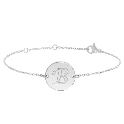 Bracelet Personnalisé en Acier Inoxydable avec Lettre Initiale