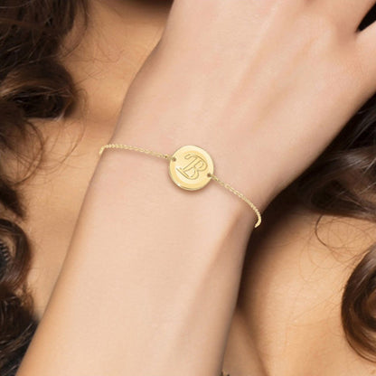 Bracelet Personnalisé en Acier Inoxydable avec Lettre Initiale
