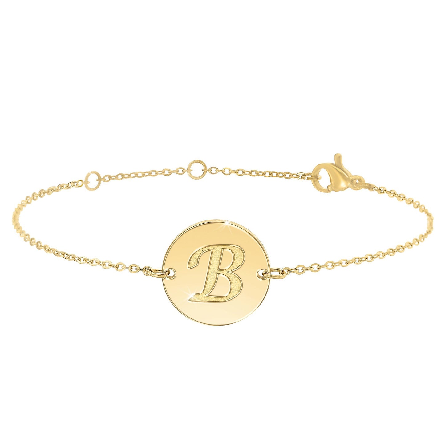 Bracelet Personnalisé en Acier Inoxydable avec Lettre Initiale