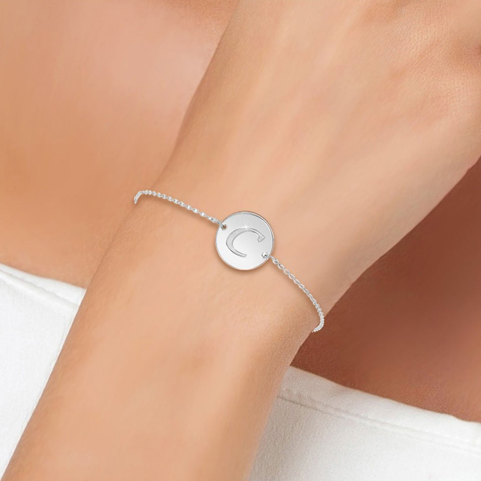 Bracelet Personnalisé en Acier Inoxydable avec Lettre Initiale