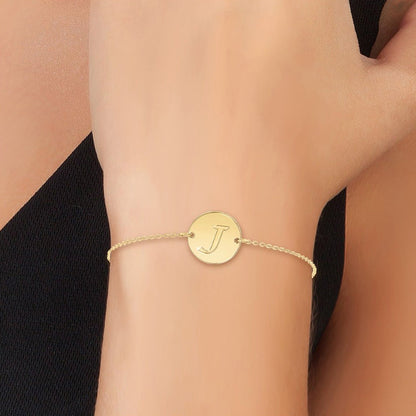 Bracelet Personnalisé en Acier Inoxydable avec Lettre Initiale