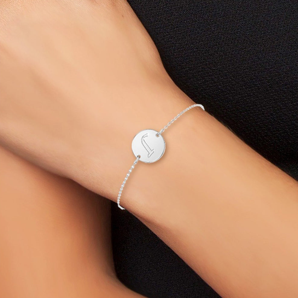 Bracelet Personnalisé en Acier Inoxydable avec Lettre Initiale