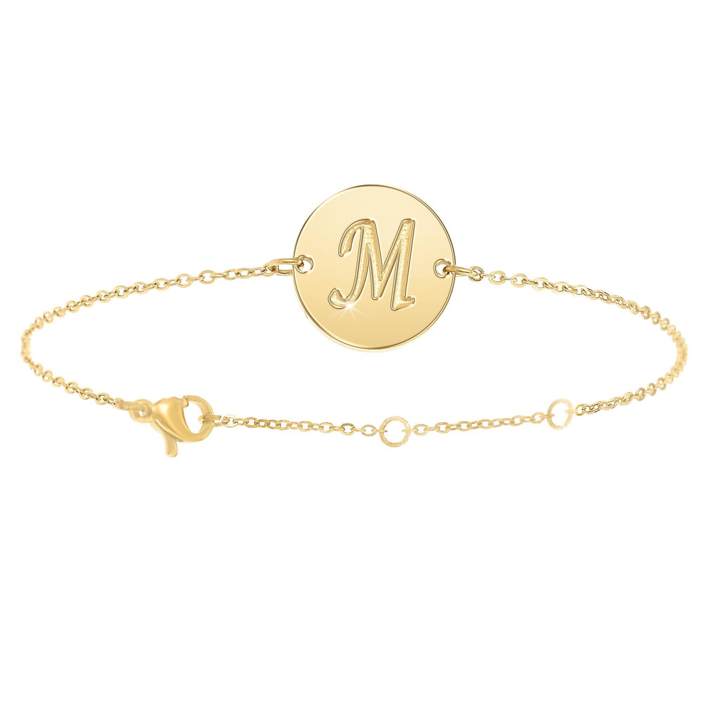 Bracelet Personnalisé en Acier Inoxydable avec Lettre Initiale