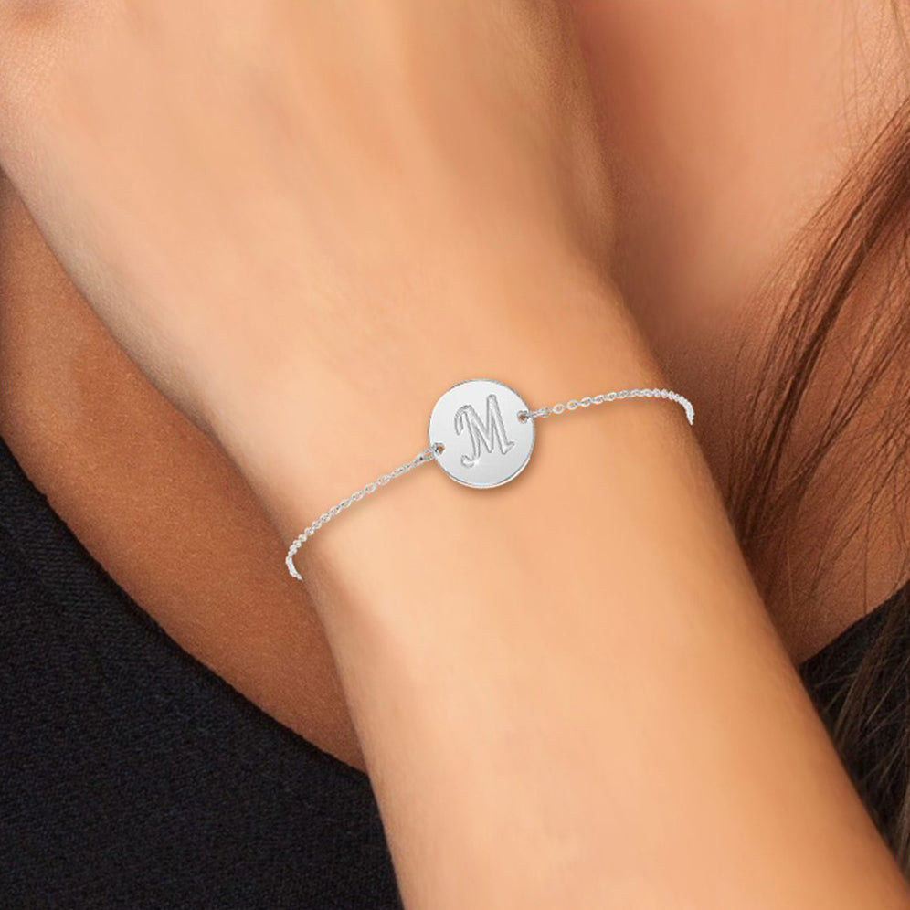 Bracelet Personnalisé en Acier Inoxydable avec Lettre Initiale
