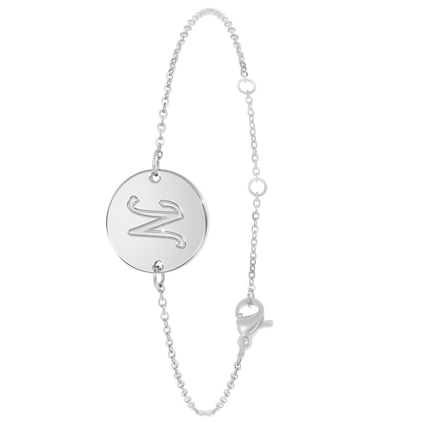 Bracelet Personnalisé en Acier Inoxydable avec Lettre Initiale