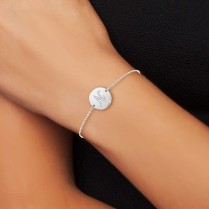 Bracelet Personnalisé en Acier Inoxydable avec Lettre Initiale