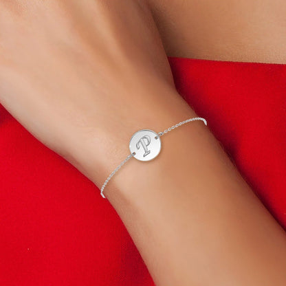 Bracelet Personnalisé en Acier Inoxydable avec Lettre Initiale
