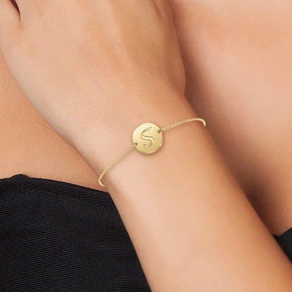Bracelet Personnalisé en Acier Inoxydable avec Lettre Initiale
