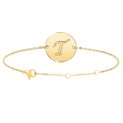 Bracelet Personnalisé en Acier Inoxydable avec Lettre Initiale