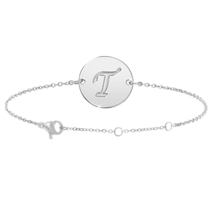 Bracelet Personnalisé en Acier Inoxydable avec Lettre Initiale