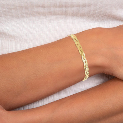 Bracelet torsadé en acier inoxydable - Élégance au poignet
