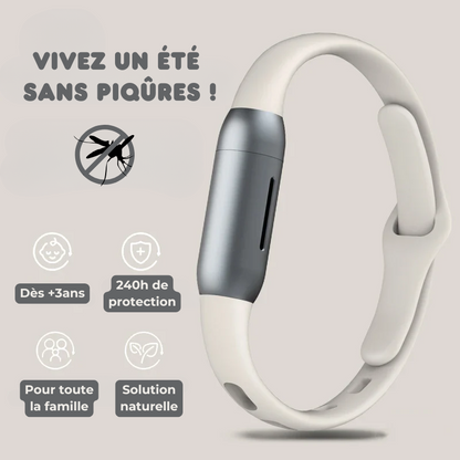 Bracelet Anti-Moustiques Réutilisable - 240h de Protection Naturelle