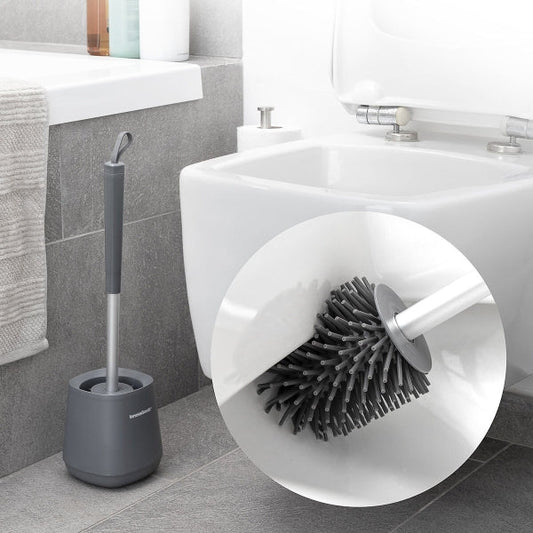 Brosse en caoutchouc élégante pour toilettes - Nettoyage efficace et hygiénique.