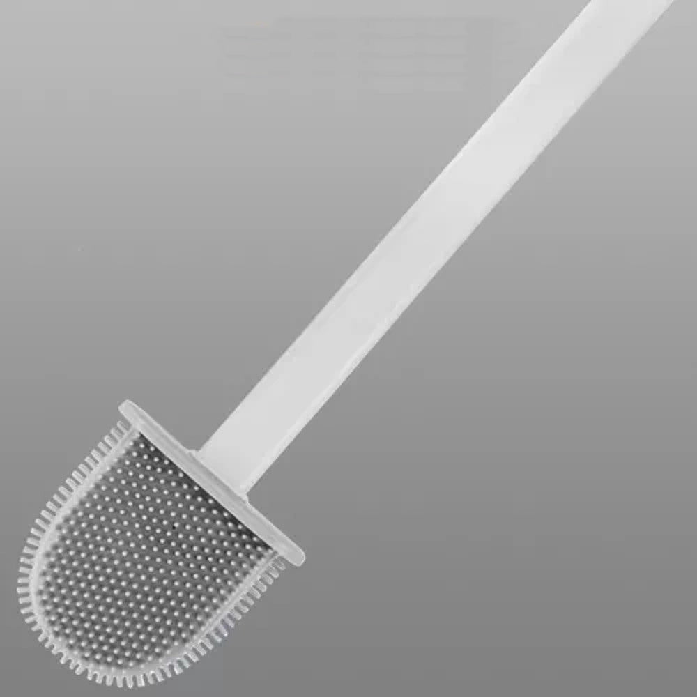 Brosse en silicone pour toilette avec socle design et pratique