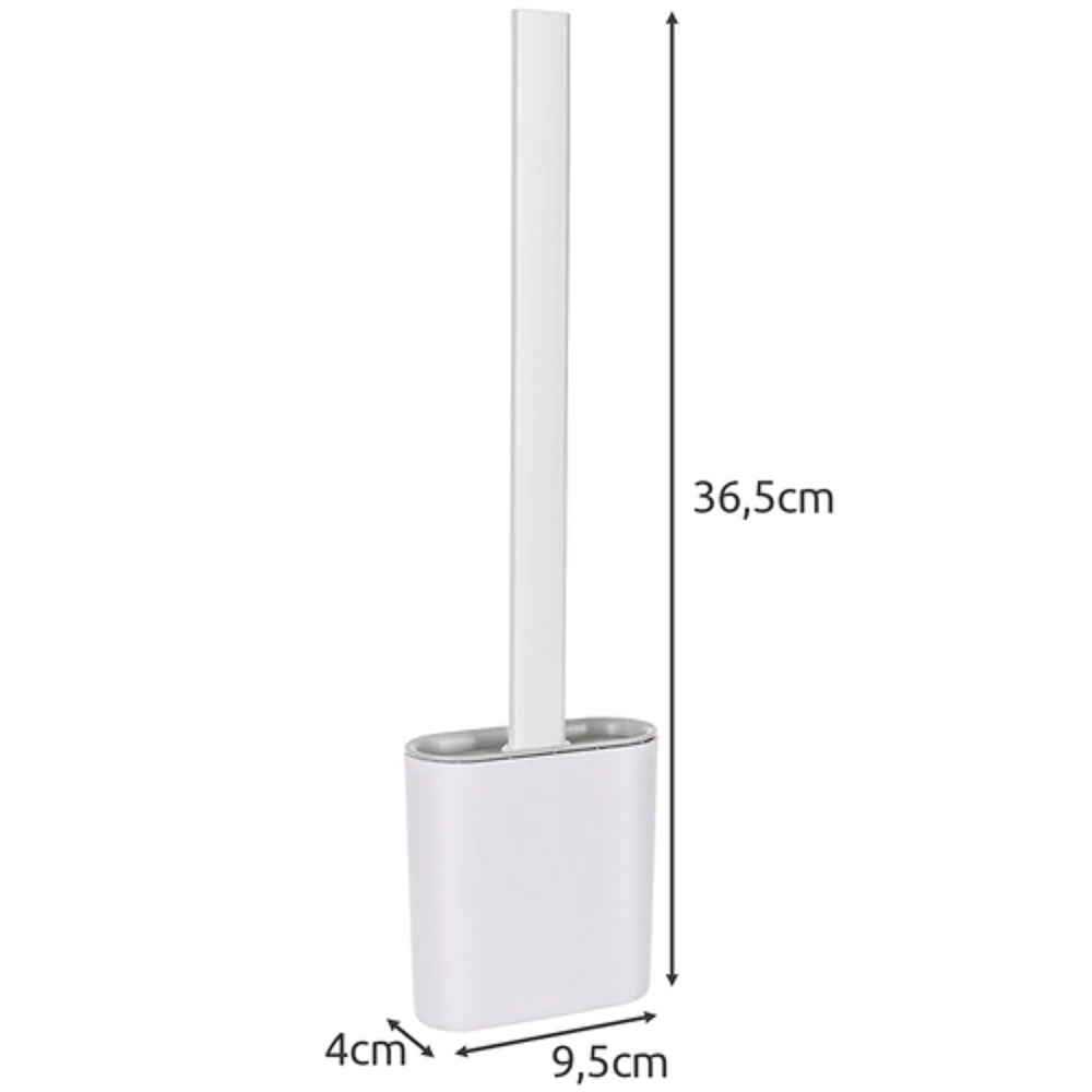 Brosse en silicone pour toilette avec socle design et pratique