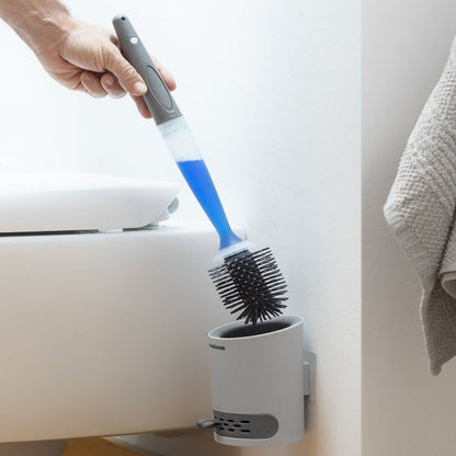 Brosse WC antibactérienne avec distributeur de savon innovant