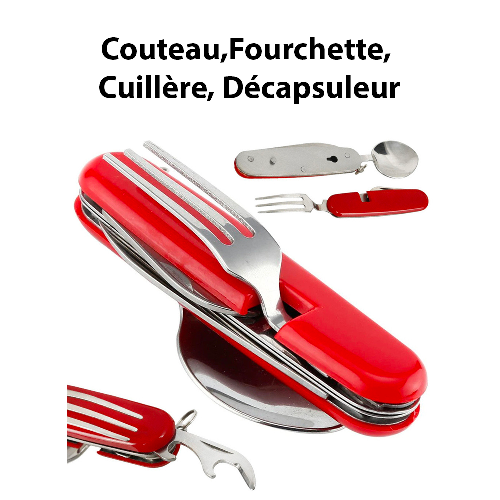 Couteau de Poche Multifonction 4 en 1 Pratique et Élégant