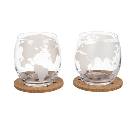 Ensemble Carafe Globe avec 2 Verres à Whisky et Accessoires élégants