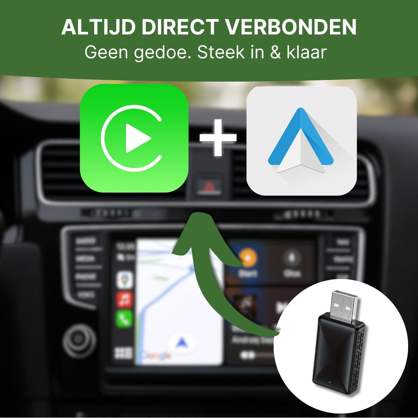 CarVizio 2.0 – Adaptateur sans fil Apple CarPlay & Android Auto для conduite simplifiée