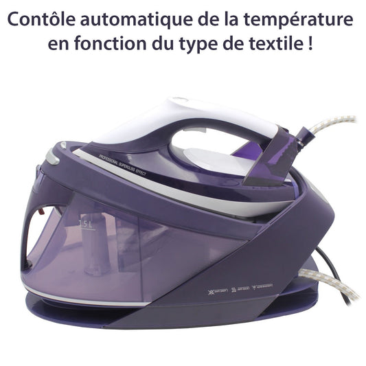 Centrale vapeur automatique 2200W avec contrôle digital - Repassez sans effort !
