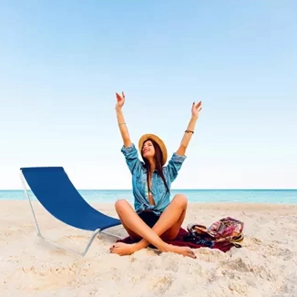 Chaise Longue de Plage Pliable et Transportable - Confort et Praticité !