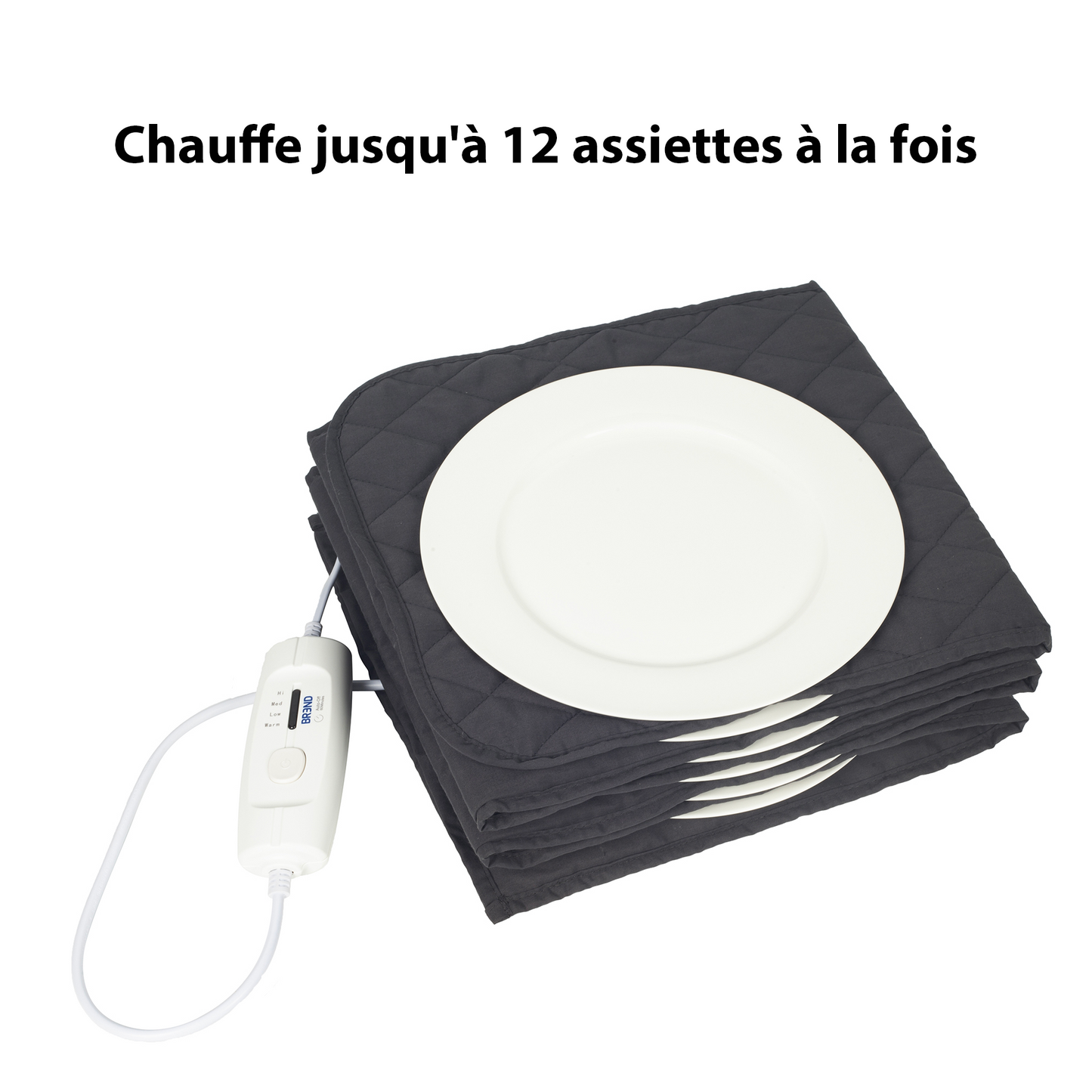 Chauffe-assiette électrique avec 4 niveaux de température et arrêt automatique après 60 minutes – Profitez de la livraison gratuite