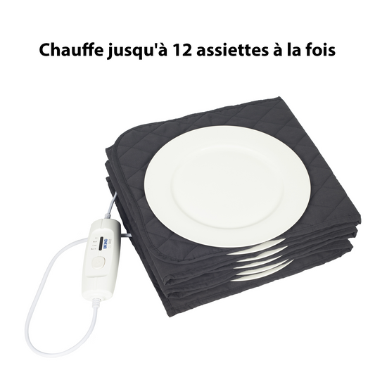 Chauffe-assiette électrique avec 4 niveaux de température et arrêt automatique après 60 minutes – Profitez de la livraison gratuite