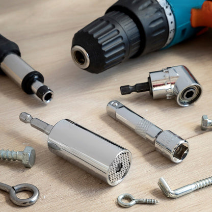 Clé à douille universelle pratique avec accessoires essentiels