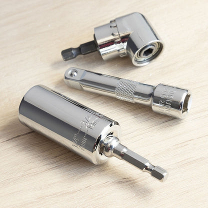Clé à douille universelle avec accessoires - Pratique et polyvalente !