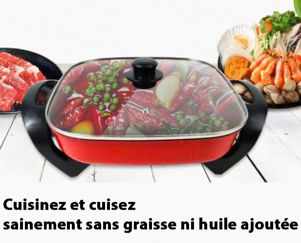 Cocotte Électrique 1800W au Teflon Antiadhésif - 5 Litres
